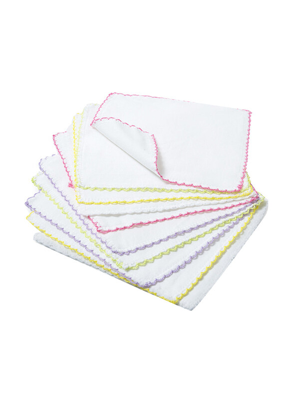 

Babyjem Baby Hanky, 10 Pieces, White