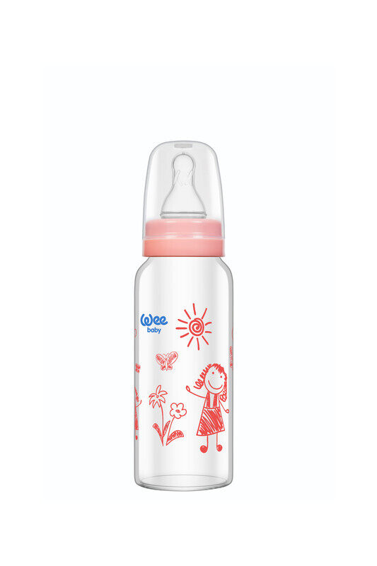 

Wee Baby Glass Baby Feeding Bottle, 0-6 Months, 180ml, Assorted Colour