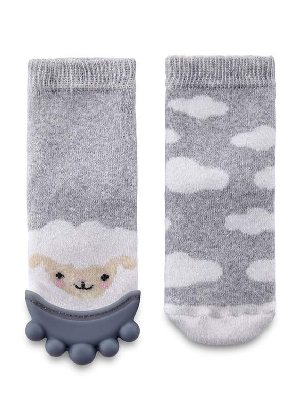 

Babyjem Sock Teether, 3-12 Months, Grey