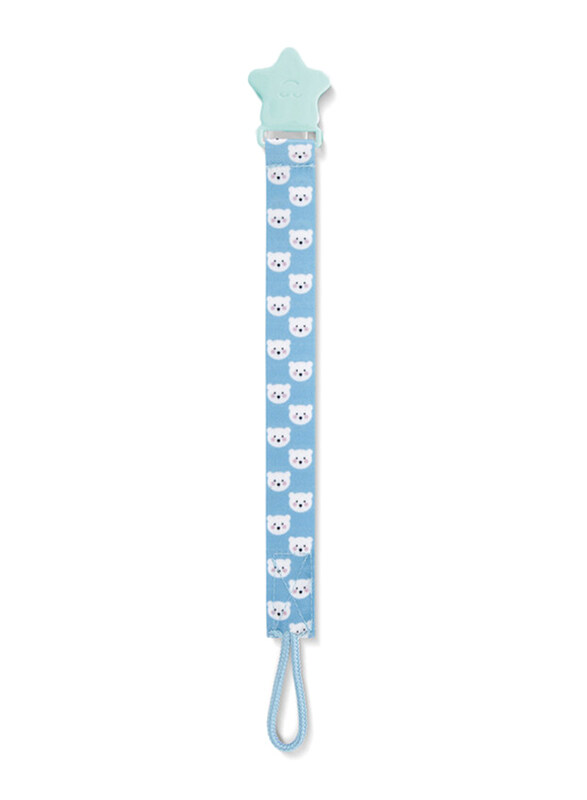 

Babyjem Print Pacifier Holder, Newborn, Blue