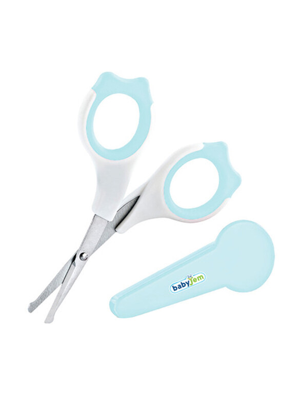 

Babyjem 2-Piece Nail Scissors with Case Set for Babies, Newborn, Blue