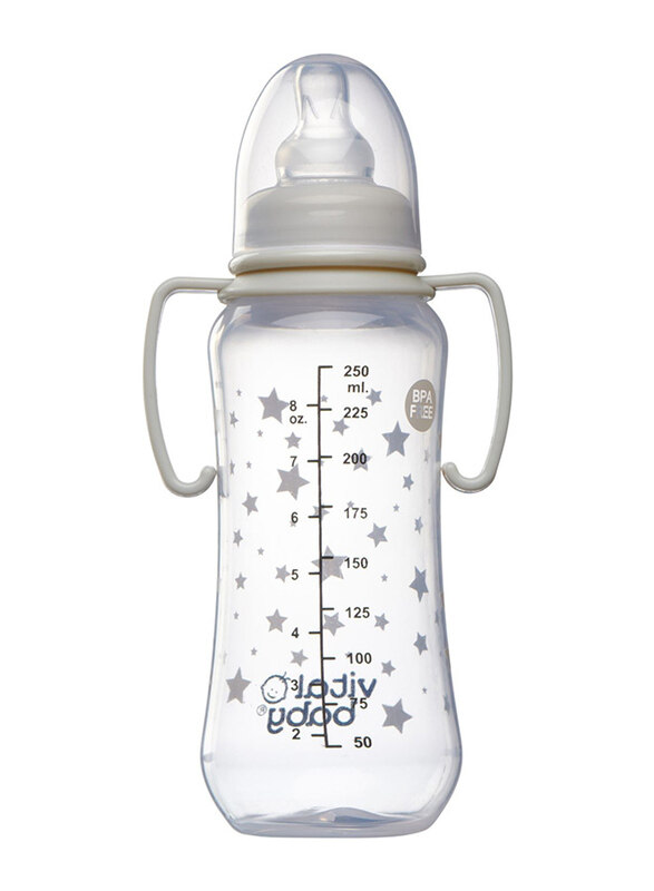 

Vital Baby Nurture Perfectly Simple Baby Feeding Bottle with Handles, 250ml, 0+ Months, Clear