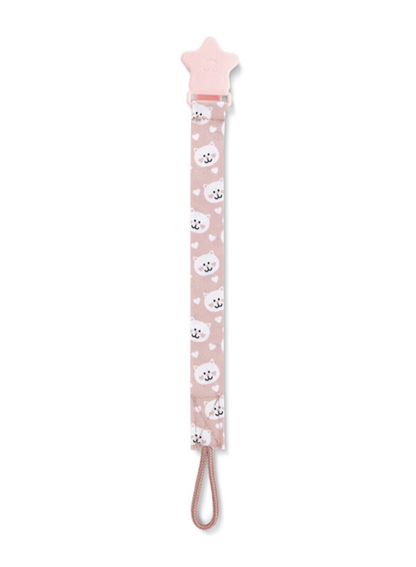 

Babyjem Print Pacifier Holder, Newborn, Pink