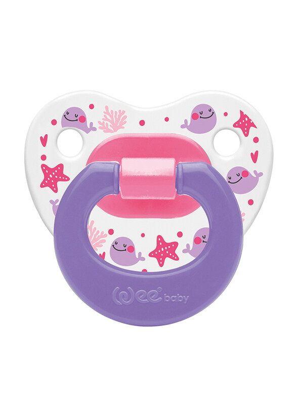 

Wee Baby Patterned Body Orthodontic Soother, 6-18 Months, Purple/Pink