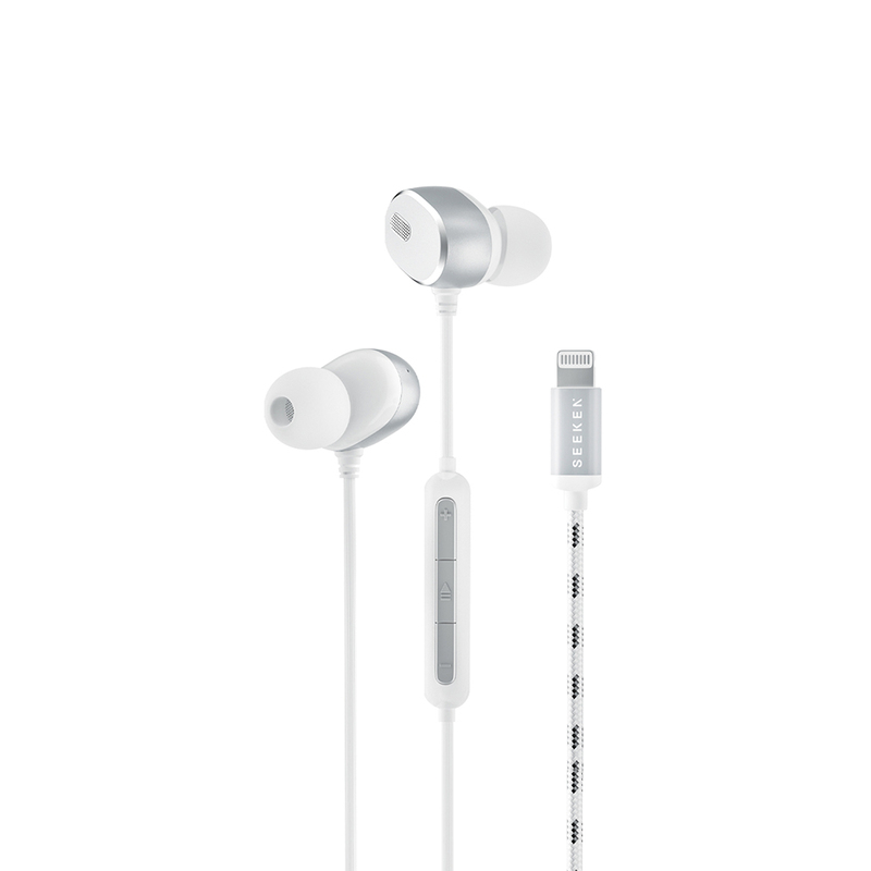 Seeken Lightning Headphones For Apple iPhone 7/8/X/11/12/13/14,15 White