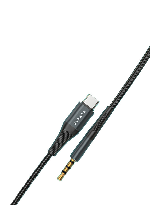 

Seeken 1-Meter 3.5mm Jack Aux Cable, USB Type-C to 3.5mm Jack, Black