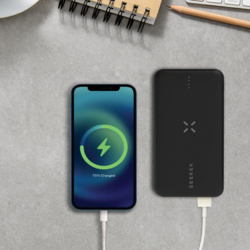 SEEKEN Power Bank 10K Mah - Black, Fast Charging, Portable Charger, Travel Charger, Overcharge Protection, Premium Design, High-Quality.