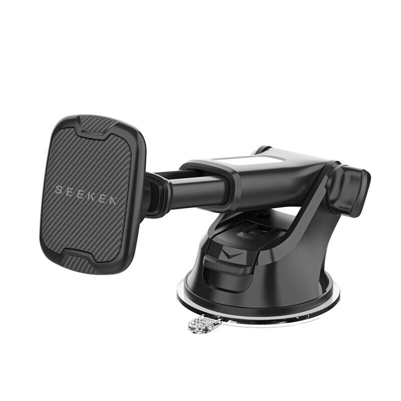 

SEEKEN Car Phone Holder for Dashboard/Windshield - Black, Vehicle Mount, Hands-Free, Magnetic Holder, Fast Charging, Premium Design, High-Quality.