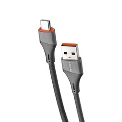 SEEKEN 30W 1M Type-C to USB Cable - Grey, Fast Charging, Braided Cable, Premium Design, High-Quality.