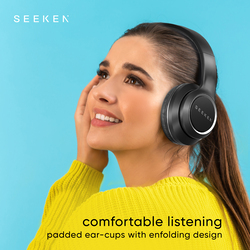 Seeken Sound Breeze Dew Wireless Over-Ear Headphones, Black