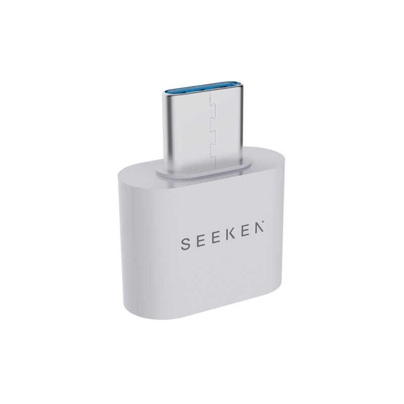 SEEKEN Type-C OTG Converter - White, Compatibility for Smartphones, Premium Design, High-Quality.