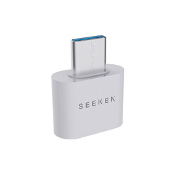 SEEKEN Type-C OTG Converter - White, Compatibility for Smartphones, Premium Design, High-Quality.