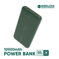 SEEKEN Power Bank 10K Mah - Green, Fast Charging, Portable Charger, Travel Charger, Overcharge Protection, Premium Design, High-Quality.