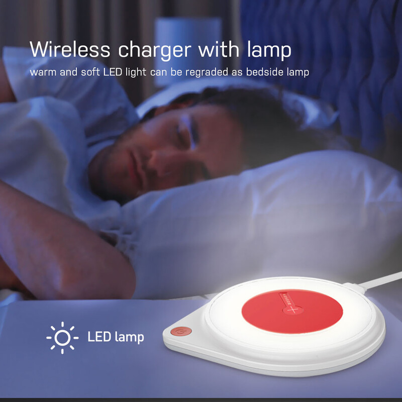 SEEKEN Wireless Charger For Mobiles & all Devices - Red, Fast Charging, Compact, Power Delivery, Premium Design, High-Quality.