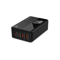 SEEKEN Spectra 65W Desktop Charger-M - Black, Fast Charging, Compact, Power Delivery, Premium Design, High-Quality.