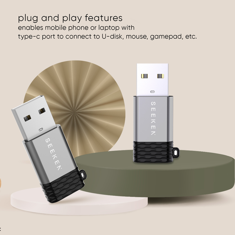 SEEKEN Converter & Data Transfer OTG - Grey, Compatibility for Smartphones, Premium Design, High-Quality.