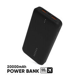 SEEKEN Power Bank 20K Mah - Black, Fast Charging, Portable Charger, Travel Charger, Overcharge Protection, Premium Design, High-Quality.