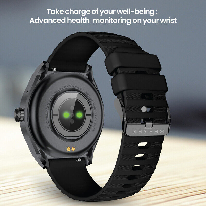 SEEKEN SGR-N2 GRAVITY NEXT SMART WATCH-BLK, Long Battery Life, Amoled Display, Premium Design, High-Quality.