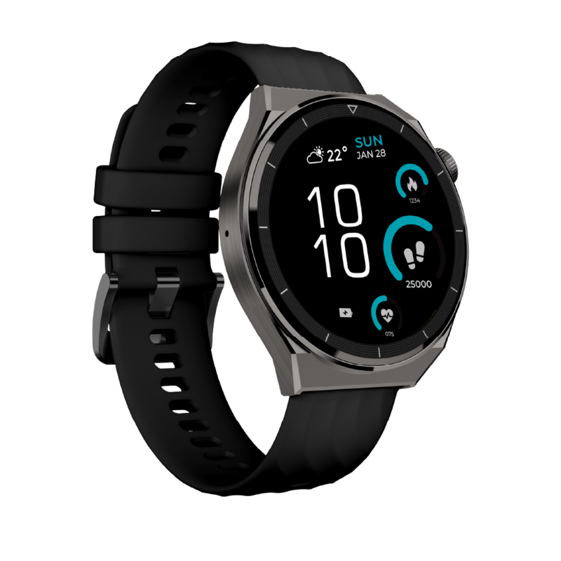 SEEKEN SGR-3 GRAVITY SMART WATCH-BLK, Wirless Charging, Amoled Display, Premium Design, High-Quality.