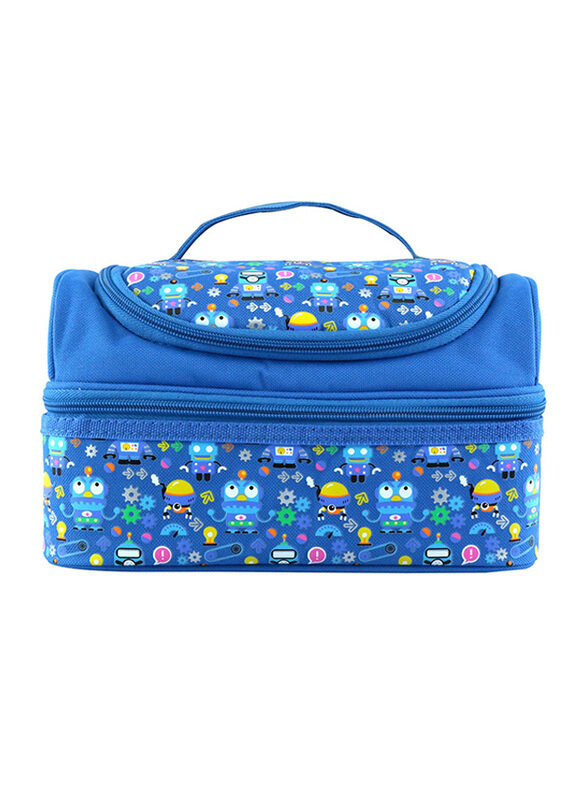 

Smily Kiddos Dual Slot Lunch Bag, Blue