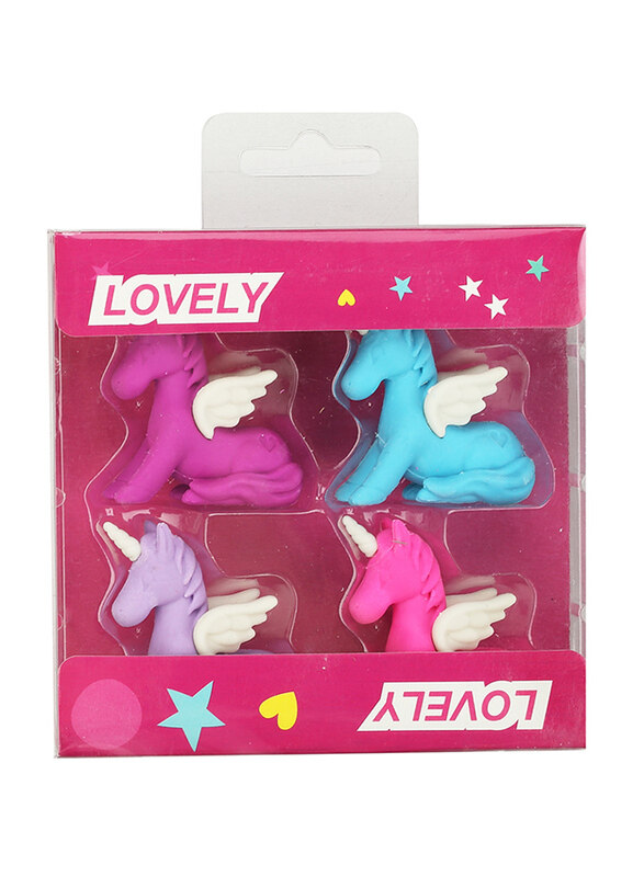 

Smily Kiddos 4-Piece Unicorn Eraser Set, Multicolour