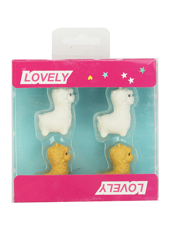 

Smily Kiddos 4-Piece Llama Eraser Set, Multicolour