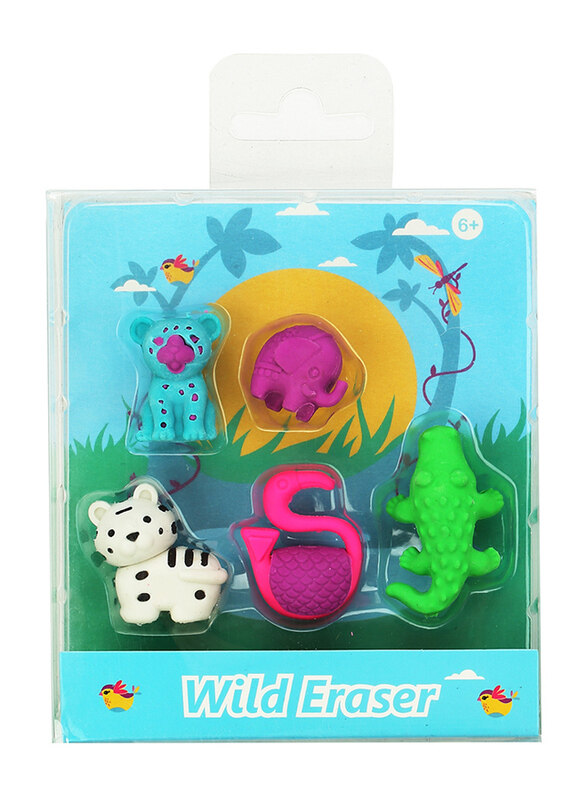 

Smily Kiddos 4-Piece Fancy Wild Eraser Set, Multicolour