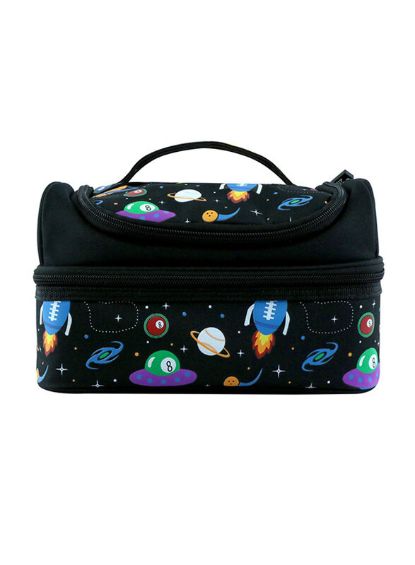 

Smily Kiddos Dual Slot Lunch Bag, Black
