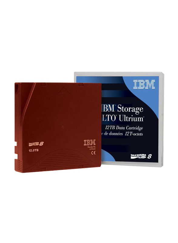 IBM LTO8 Data Cartridge, 12TB, 01PL041, Red
