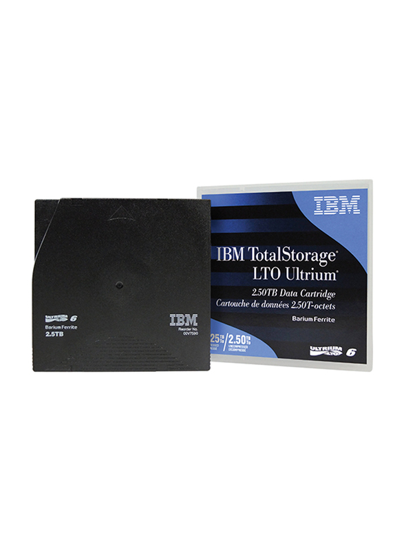 IBM LTO6 Ultrium Data Cartridge, 2.5TB, 00V7590, Black