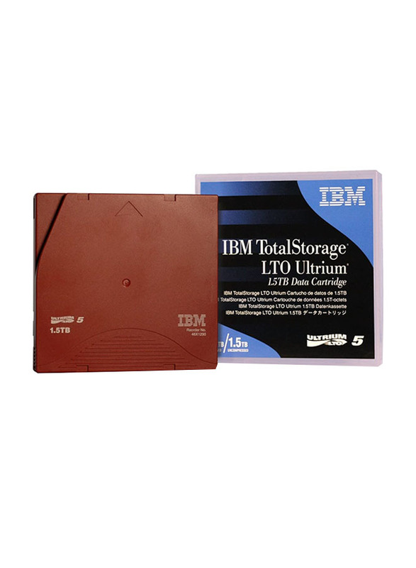 IBM LTO5 Ultrium Data Cartridge, 1.5TB, 46X1290, Red