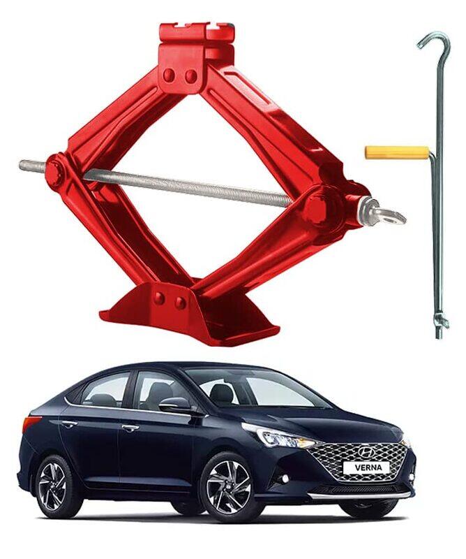 

CFT California Scissor Car Jack for Hyndai Verna, 1.5 Ton, Red