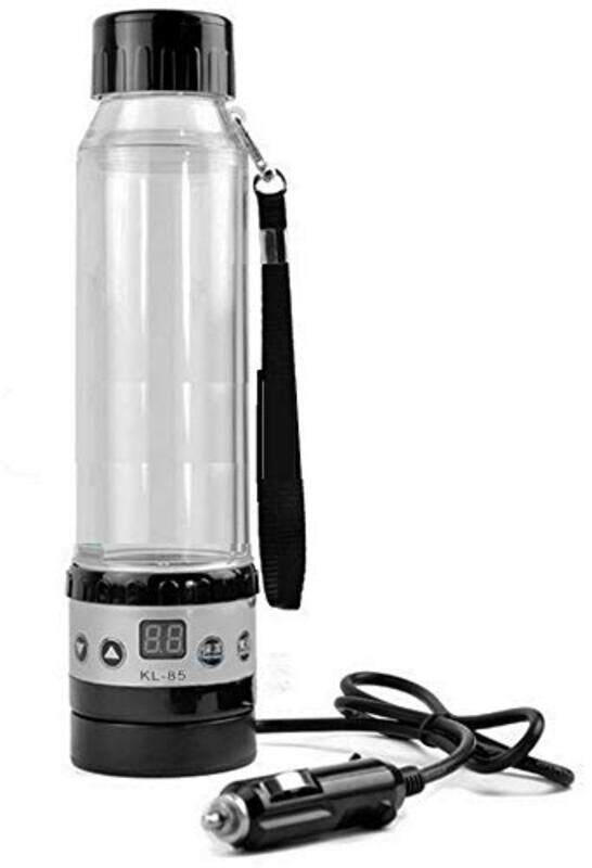 

Generic Travel Car Van Electric Water Boiler Warmer Kettle Jug, Silver/Black