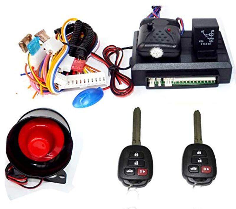 

Shenu Universal Car Alarm Systems Remote Control 2 Keys Keyless Entry System, Multicolour