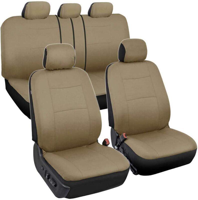 

Flak Auto Seat Covers, Beige/Black