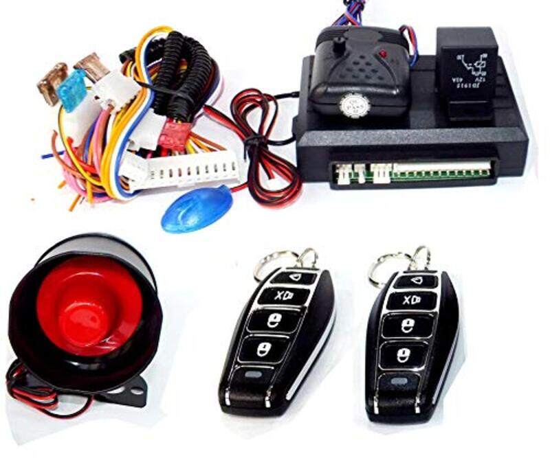 

Shenu Universal Car Alarm Systems with 500 Meter 2 Remote Control Key, Multicolour
