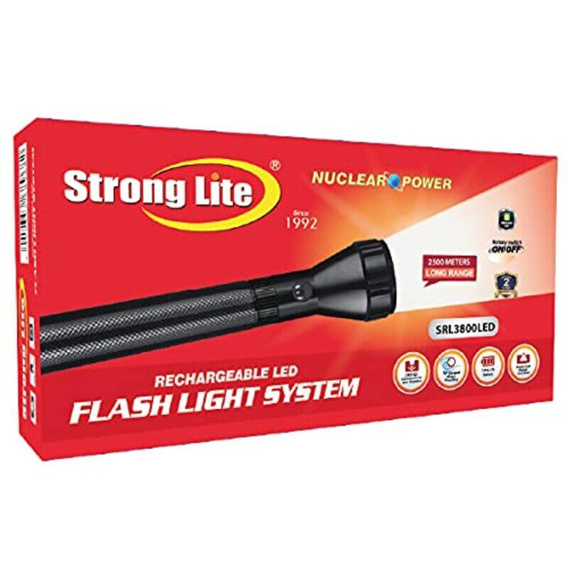 

Strong Lite Rechargeable LED Flashlight System Torch, SRL-01-15, Black