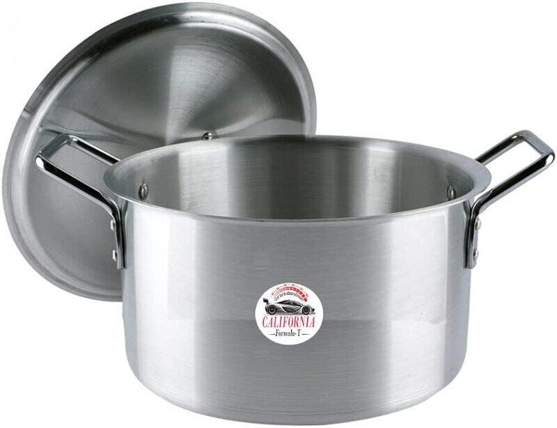 

California FT 11Ltr Aluminium Cooking Pot with Handle, Silver
