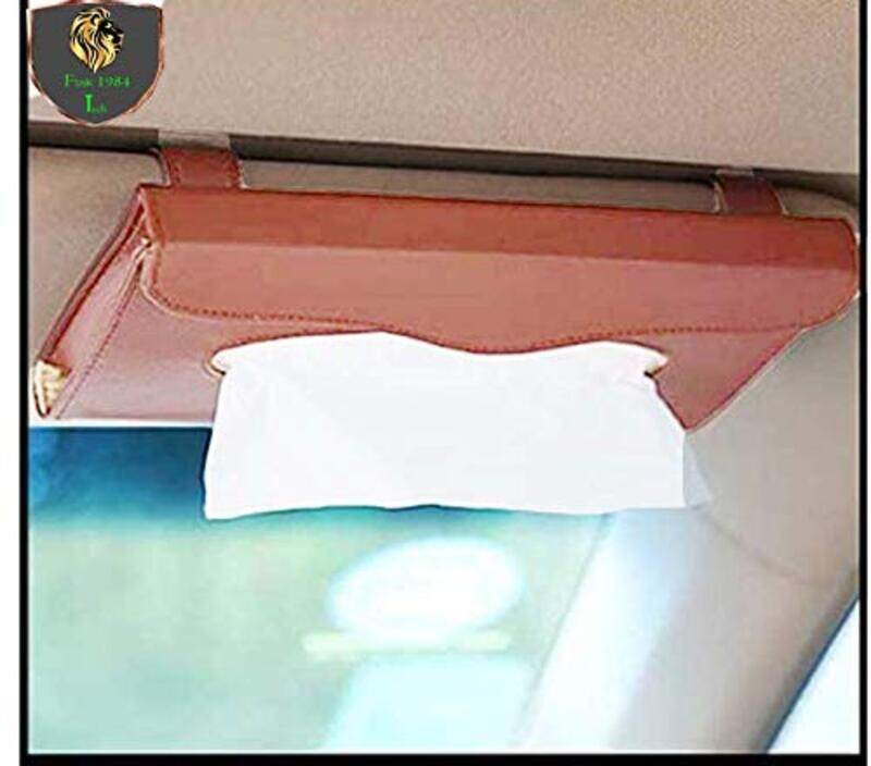 

Flak Tech Sun Visor Car Tissue Holder, Brown