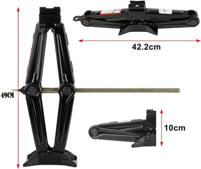 

CFT California Scissor Car Jack, 1.5 Ton, Red