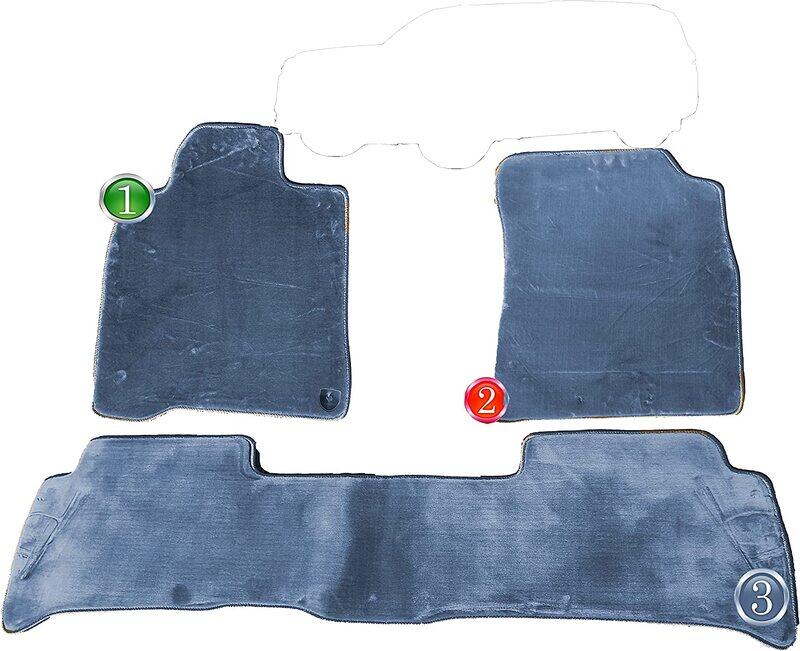 

Flak Tech Premium Soft Carpet Fluffy Floor Mat, 3 Pieces, Grey