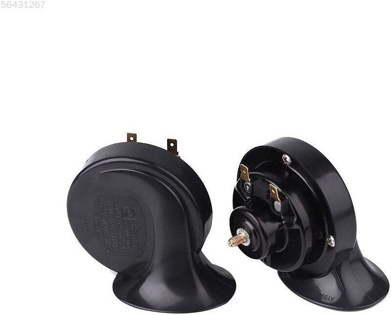 

Powered Dual-tone Snail Electric Air Horn Siren, Black