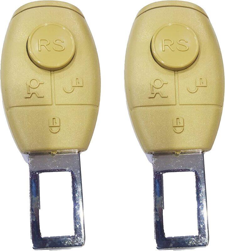 

Macro Car Safety Adjustable Seat Belt Clip Extender, 2 Pieces, Beige