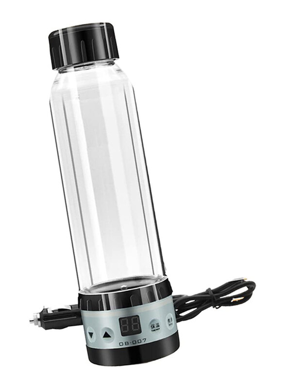 

Unbranded 300ml Electric Digital Display Heating Travel Mug, Clear