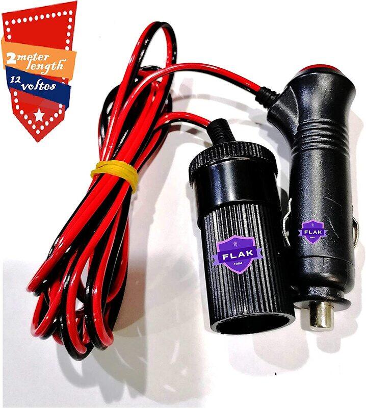 

Macro Flak 12V Car Cigarette Lighter Extension Cord, Red/Black