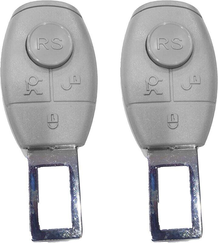 

Macro Car Safety Adjustable Seat Belt Clip Extender, 2 Pieces, Grey
