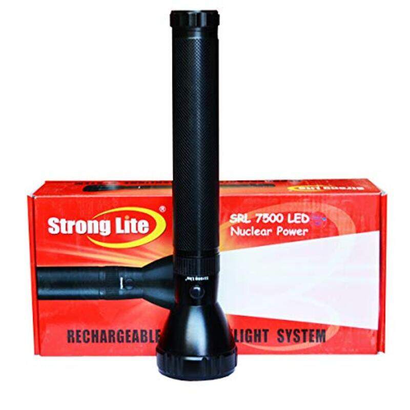 

Strong Lite Rechargeable Flashlight LED Torch, SRL7500, Black