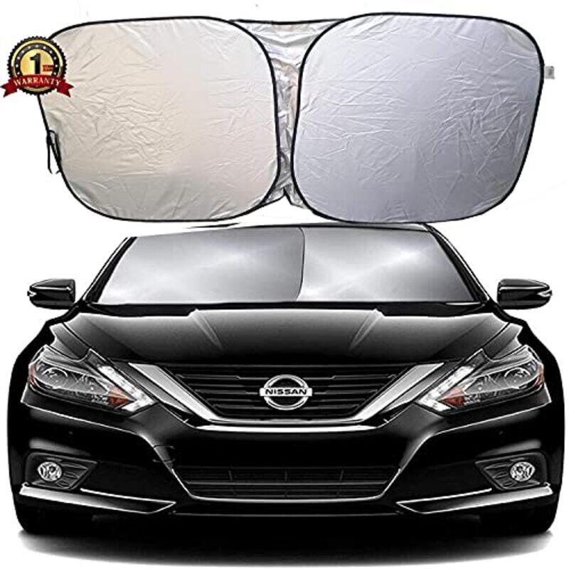 

Flak Canvas Fabric Windshield Sun Shade, Silver