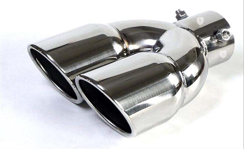 

Flak Tech Universal Car Inlet Double-Barrel Exhaust Muffler, Style 3