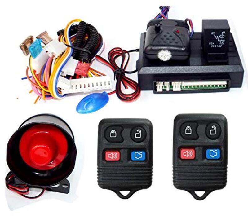 

Shenu Universal Car Alarm System with 2 Remote Control Key, Black